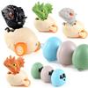 Cartoon Design Clockwork Dinosaur Toys Simulation Triceratops Egg Shell Toys  Educational Play
