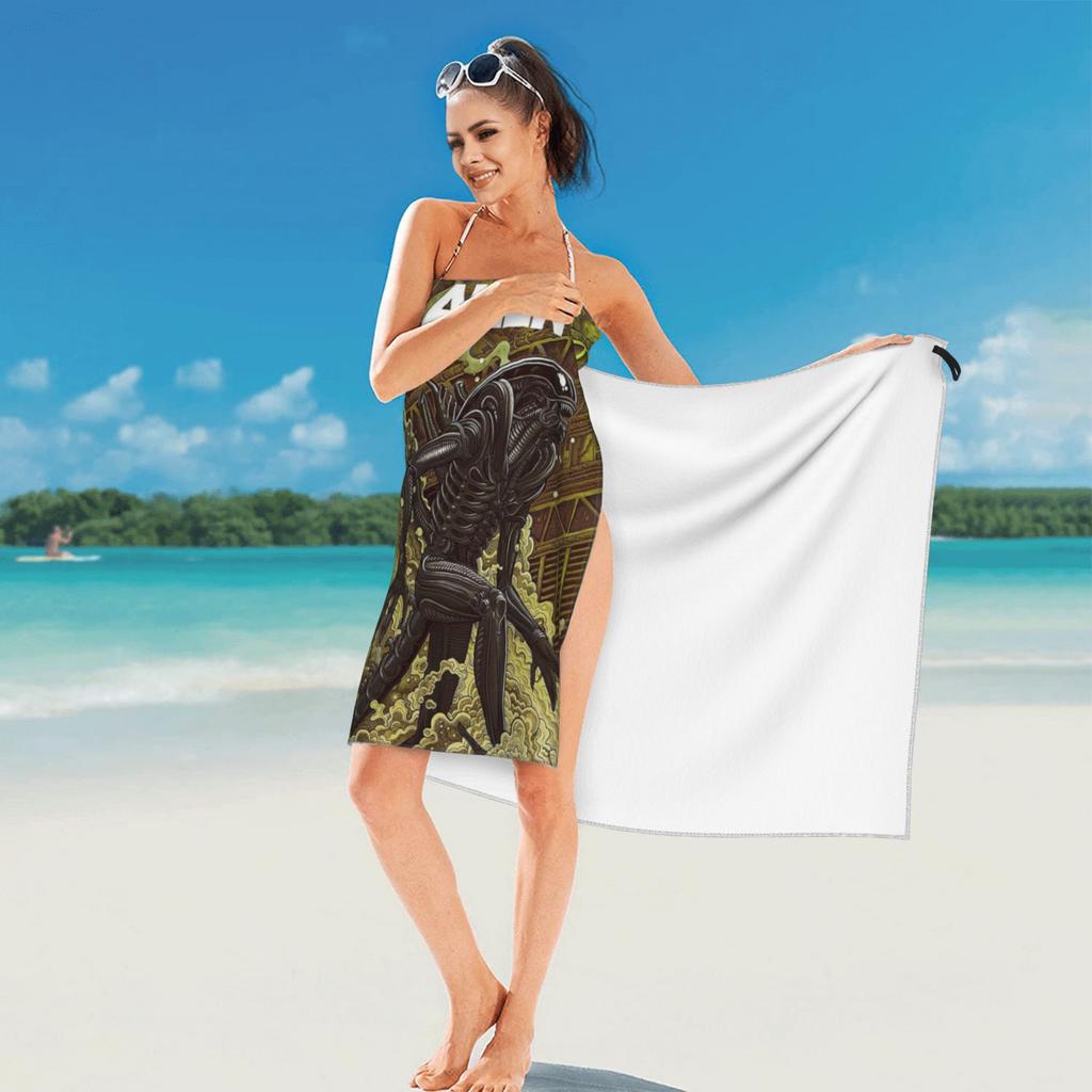 Movie Alien Beach Towel Soft Microfiber Quick Dry Absorbent Quick Towels For Pool