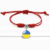 Red Bracelet Trendy With Timeless Gem European Country Flags Unisex Material Mixed