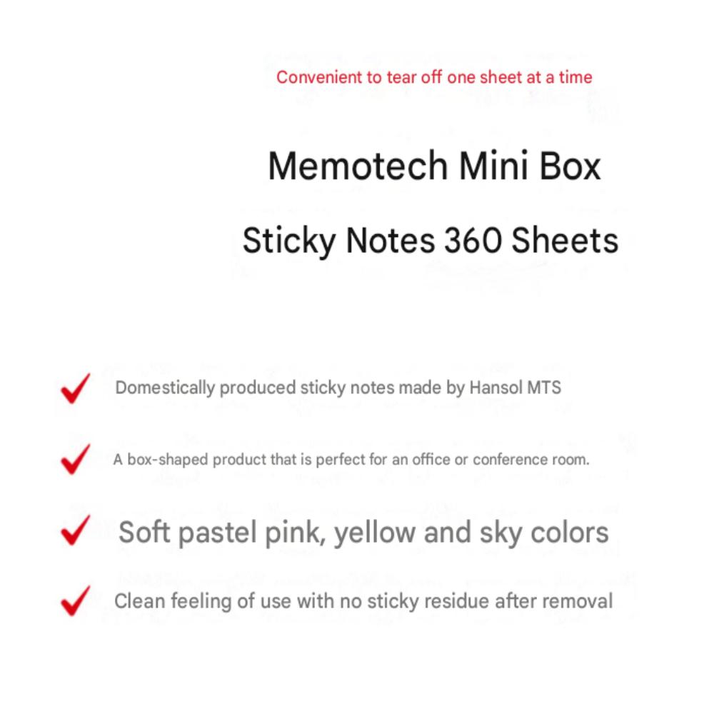 Memotec Mini Box Samolepicí bločky – 360 listů