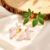 Exaggerated Leaf Drop Floral Earrings for Women, Stainless Steel High Quality Dainty Geometric Stud Earrings,Fashion Jewelry