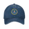 Vintage Swat F-FBI Logo Letter Baseball Caps Men Women Distressed Denim Washed Sun Cap Outdoor All Seasons Travel Gift Caps Hat
