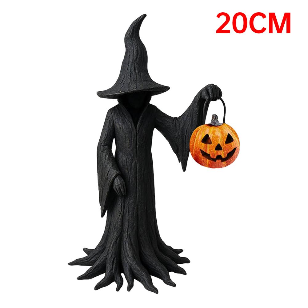 Halloween Black Witch Statue Gothic Resin Witch Figurine Halloween Decoratiions Modern Art Handmade Crafts Home Ornament Gifts