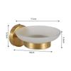 Stainless steel bathroom hardware six-piece set including tissue rack towel bar towel rack single hook towel ring wall hanging set gold