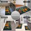1Pcs Anti Fatigue Kitchen Rugs Spice Print Waterproof Non-Slip Thick Cushioned Kitchen Mat Heavy Duty Comfort Standing Mat for Kitchen