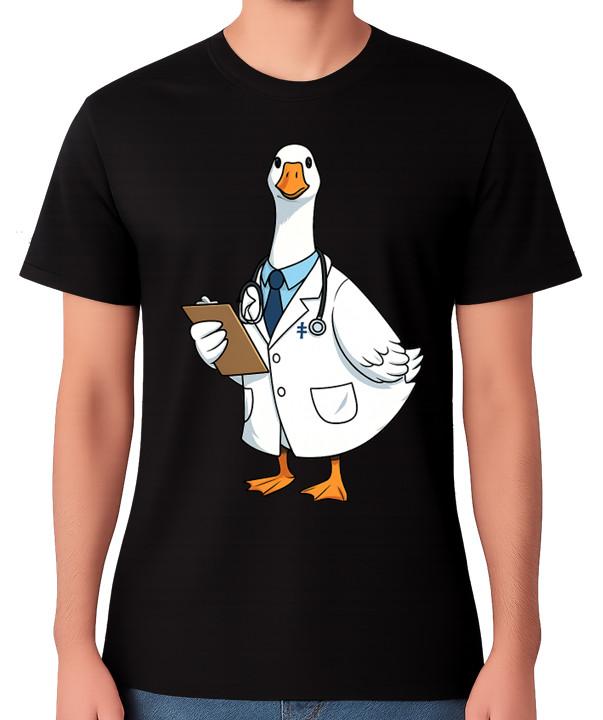 

Funny Doctor Goose Cartoon Unisex T-Shirt Medical Humour Animal Tee 5XL різнокольоровий