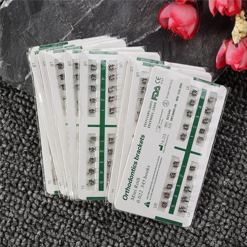10pcs/Set Mini Dental Orthodontic Metal Bracket Brace Roth MBT Slot.022 Hooks 3