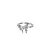 3D Butterfly Open Ring Women's Niche Adjustable Design Cold Wind Personality Geometric Party & Daily Finger Jewelry