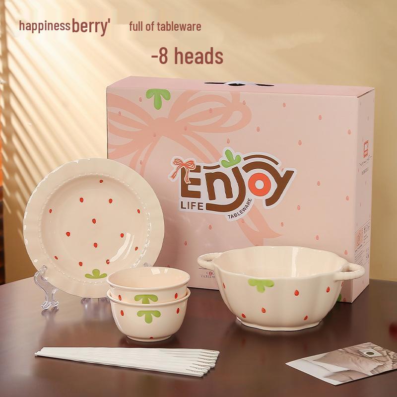 Happy Berry 19-teiliges Haushalts-Geschirrset