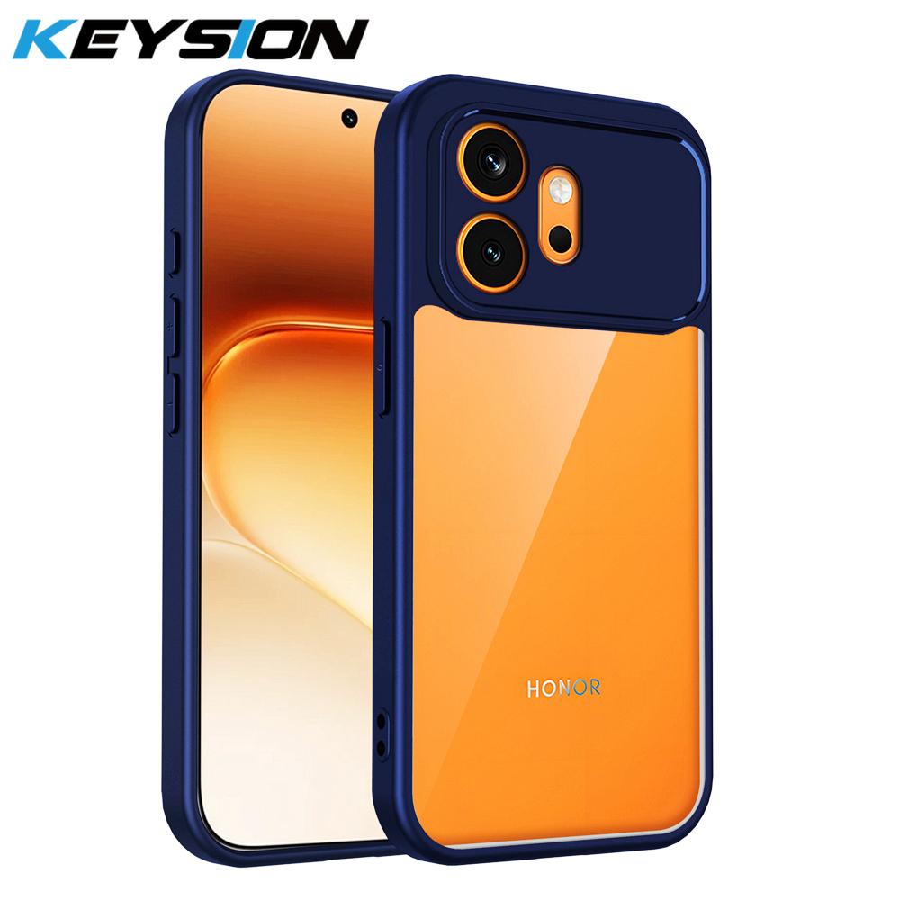 KEYSION Transparent Phone Case for HONOR 600 Pro 5G Soft Silicone+PC HD Clear Shockproof Phone Back Cover for Huawei Honor 600