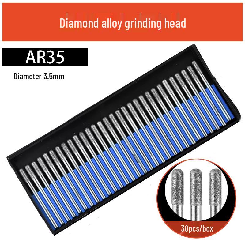 3mm Diamant-Karborund-Schleifkopf für Elektro-/Druckluftschleifer - Kugelförmige Nadel zum Gravieren & Aufbohren