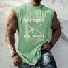 Canotta Casual da Uomo Senza Maniche Vestibilità Larga Maglietta da Palestra Grafica Stampata Allenamento Palestra Leggera Comoda Abbigliamento Estivo