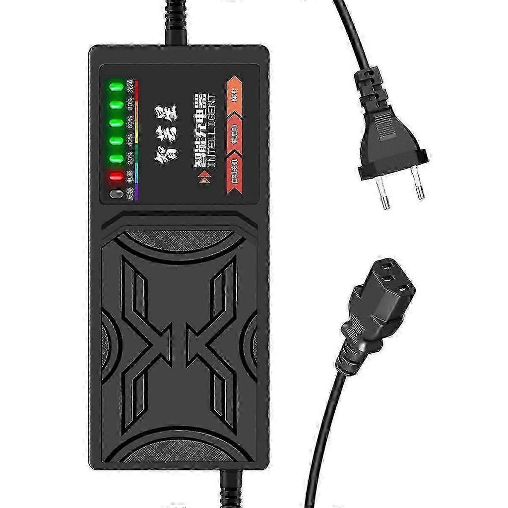Caricabatterie Universale per Veicoli Elettrici 60V 20Ah Display a 7 Luci Indicatore di Potenza Protezione dalle Perdite Ricarica Sicura