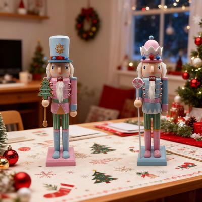 Macaron-Colored Wooden Nutcracker Soldier Ornament - Holiday Gift & Christmas Decoration