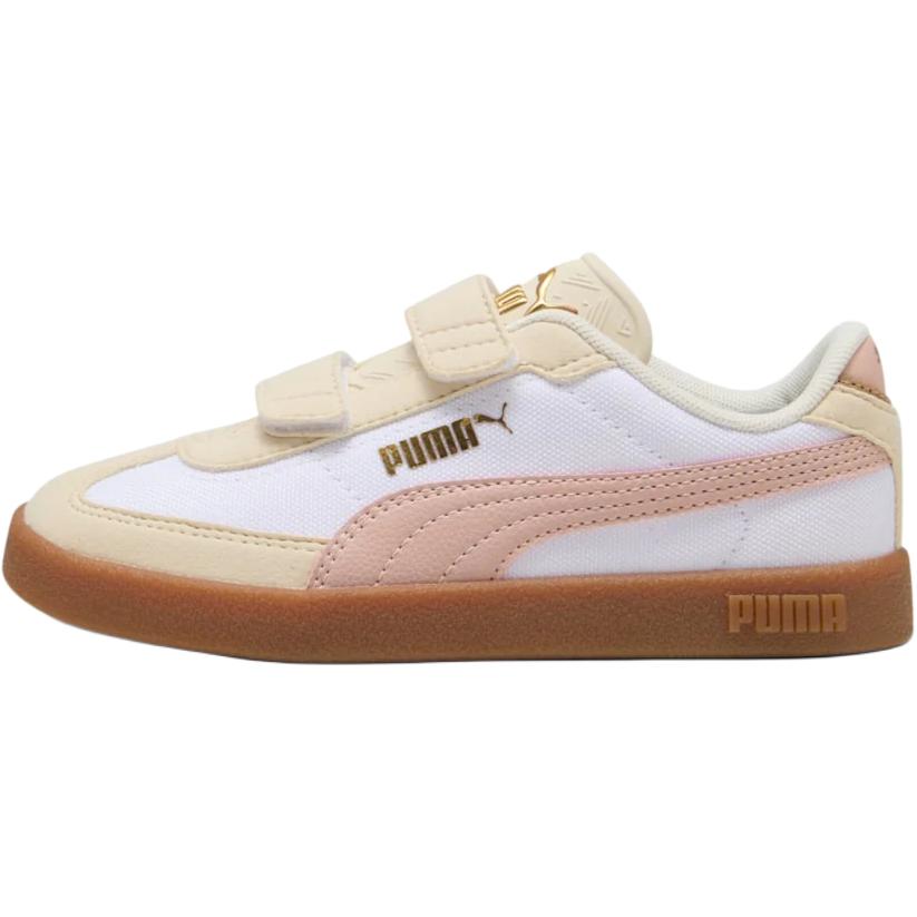 Puma Club II Era CV V Fashion Comfortable Low-Top Kids Skate Shoes Kids sneaker White Yellow Pink 402309-01 28