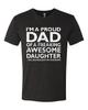 Trotse Papa van een Geweldige Dochter Beste Vader Echtgenoot Papa Cadeau Heren T-shirt