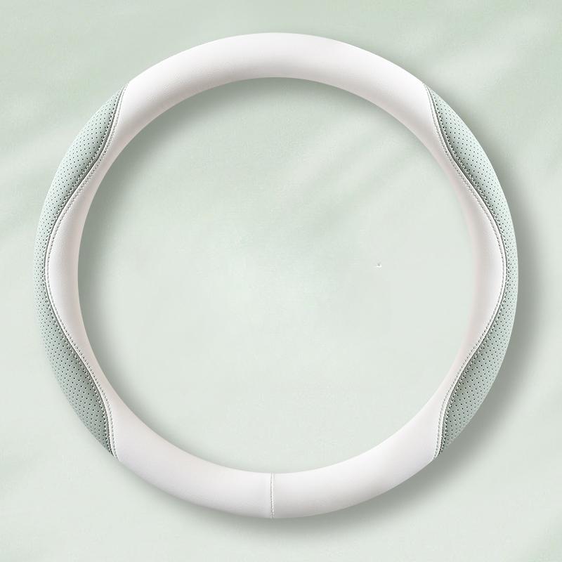 Pokrowiec na kierownicę samochodową ze skóry PU i siatki, wygodny i oddychający, zapewnia chłód latem i ciepło zimą