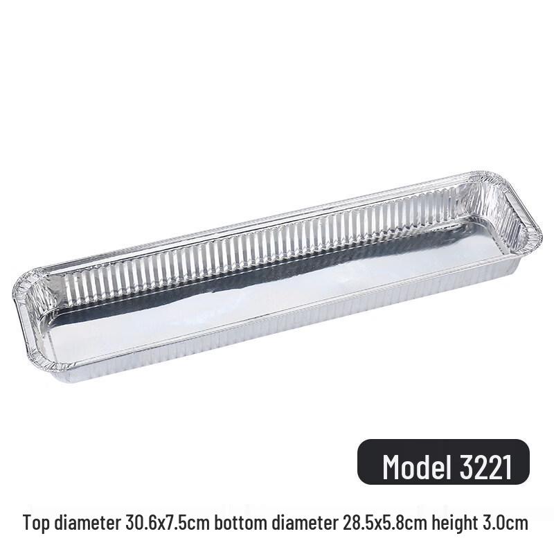 Kashicong Disposable Rectangular Aluminum Foil Trays 50 pcs