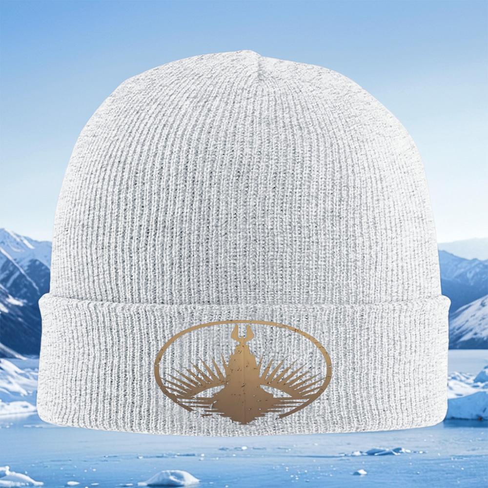 Kreis Statue Sonnenaufgang Turm Silhouette Unisex Damen Unisex Strickmütze Beanie Pullover Mütze Winter Thermisch Warm Weihnachten Outdoor Cy