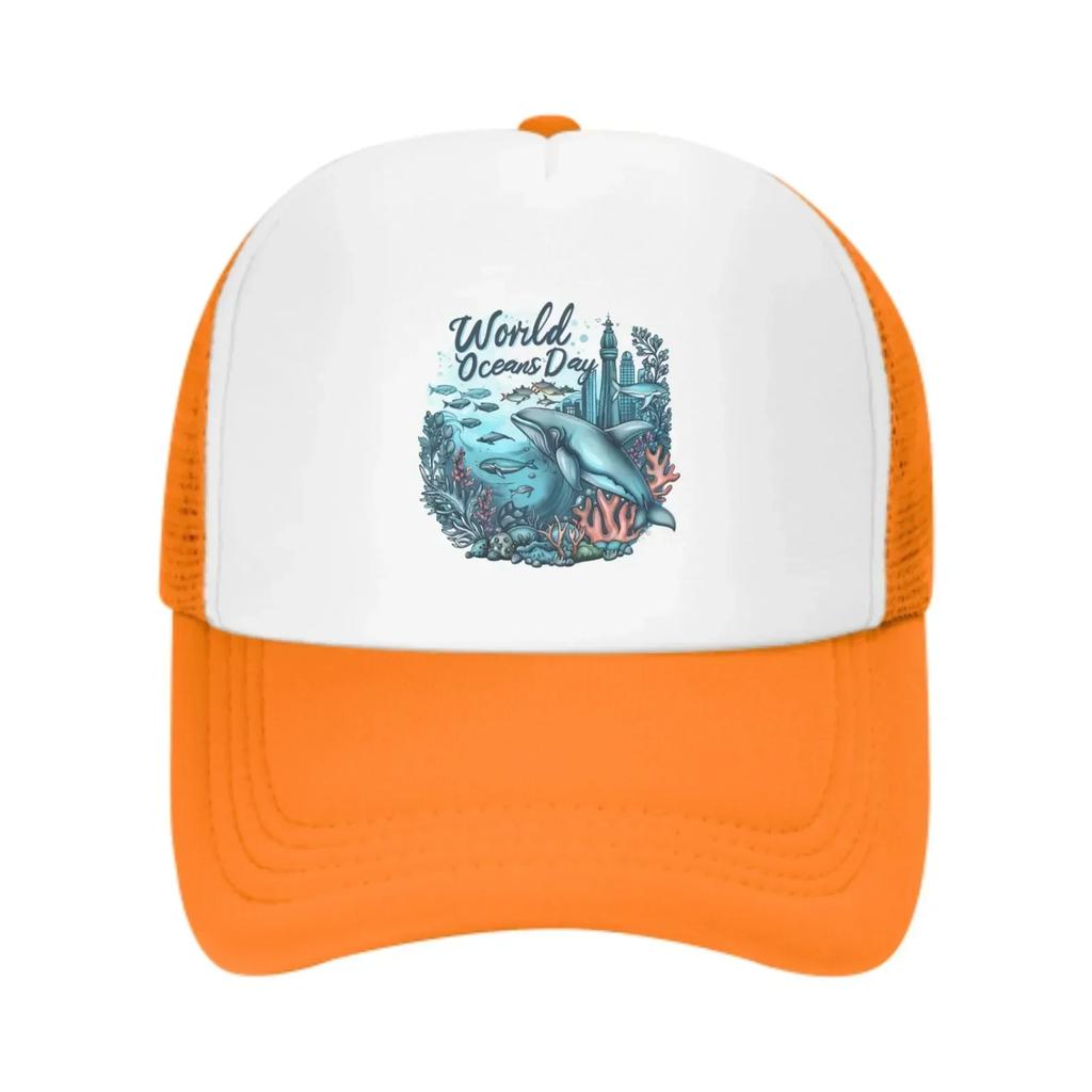 Ocean World Baseball Caps Fashion Trucker Hat Unisex Mesh Caps for Women Men Outdoor Leisure Travel Neutral Sunshade