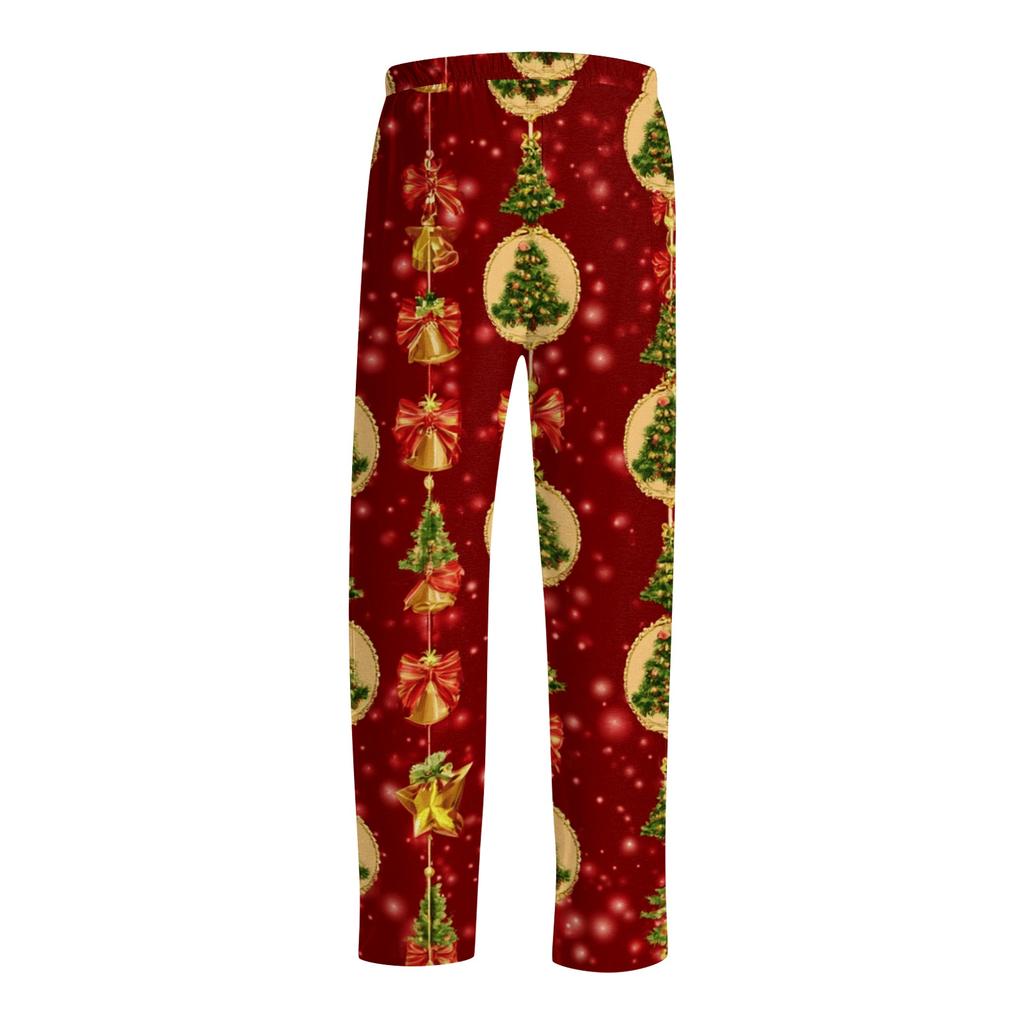 Herren-Weihnachtspyjamahose mit Aufdruck für Schlaf und Freizeit