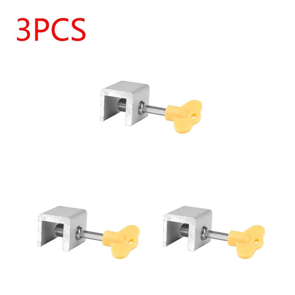 1-10Pcs Aluminum Alloy Window Security Lock Limit Sliding Door Windows Restrictor Child Safety Anti-theft Household Improvement