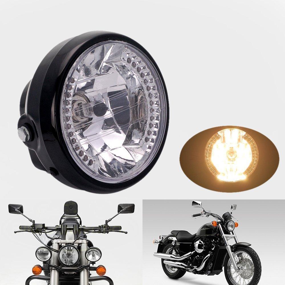 Szmsmy Motorcycle, Multi Headlight, 7.1 Inches (180 Mm), 5.7 Ft (145 Mm), Universal Use, Includes Turn Signals