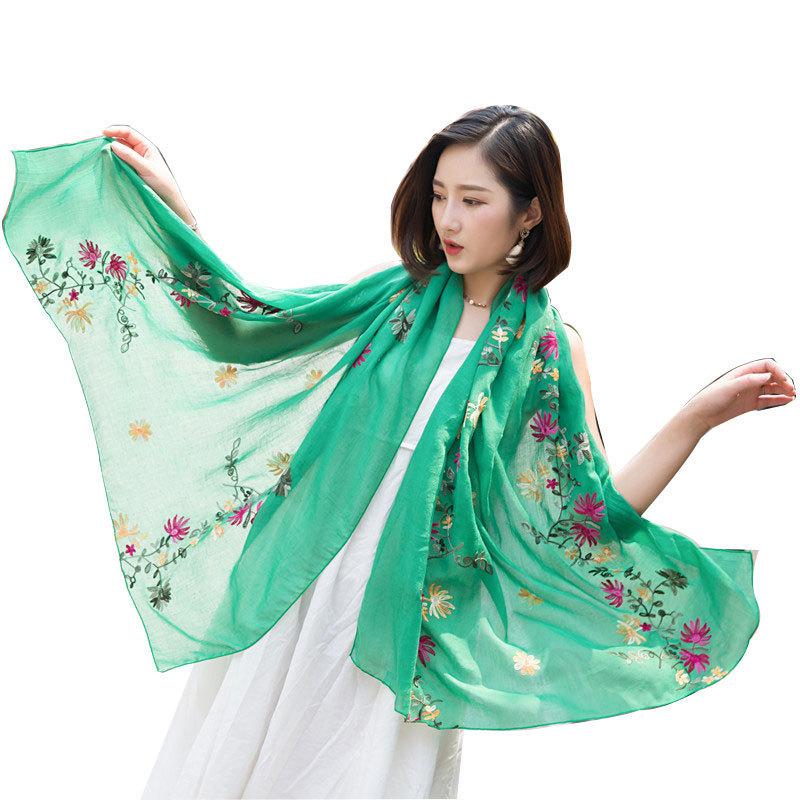 Jarní/Léto nový dámský hedvábný šátek 90 * 180 cm Simulovaný čtvercový šátek z hedvábného kepru Módní velký čtvercový šátek s potiskem Profesionální šátek