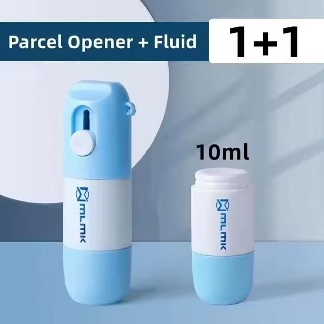 2 In 1 Thermal Paper Correction Fluid with Unboxing Knife Durable Thermal Paper Data Identity Protection Fluid Eraser Box Opener