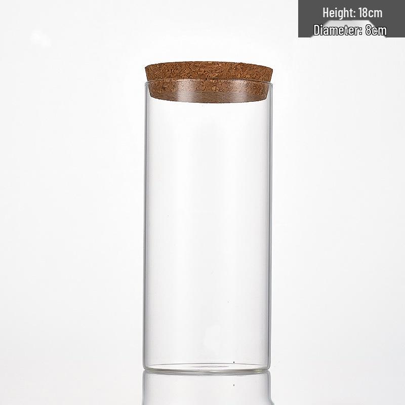 High Borosilicate Glass Storage Jar - 80mm Wide Mouth Bottle for Flower Tea or Incense