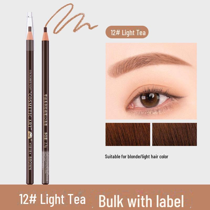 Genuine 1818 Waterproof Wooden Eyebrow Pencil - Non-Smudge, Hard Core, Makeup Artist Special.