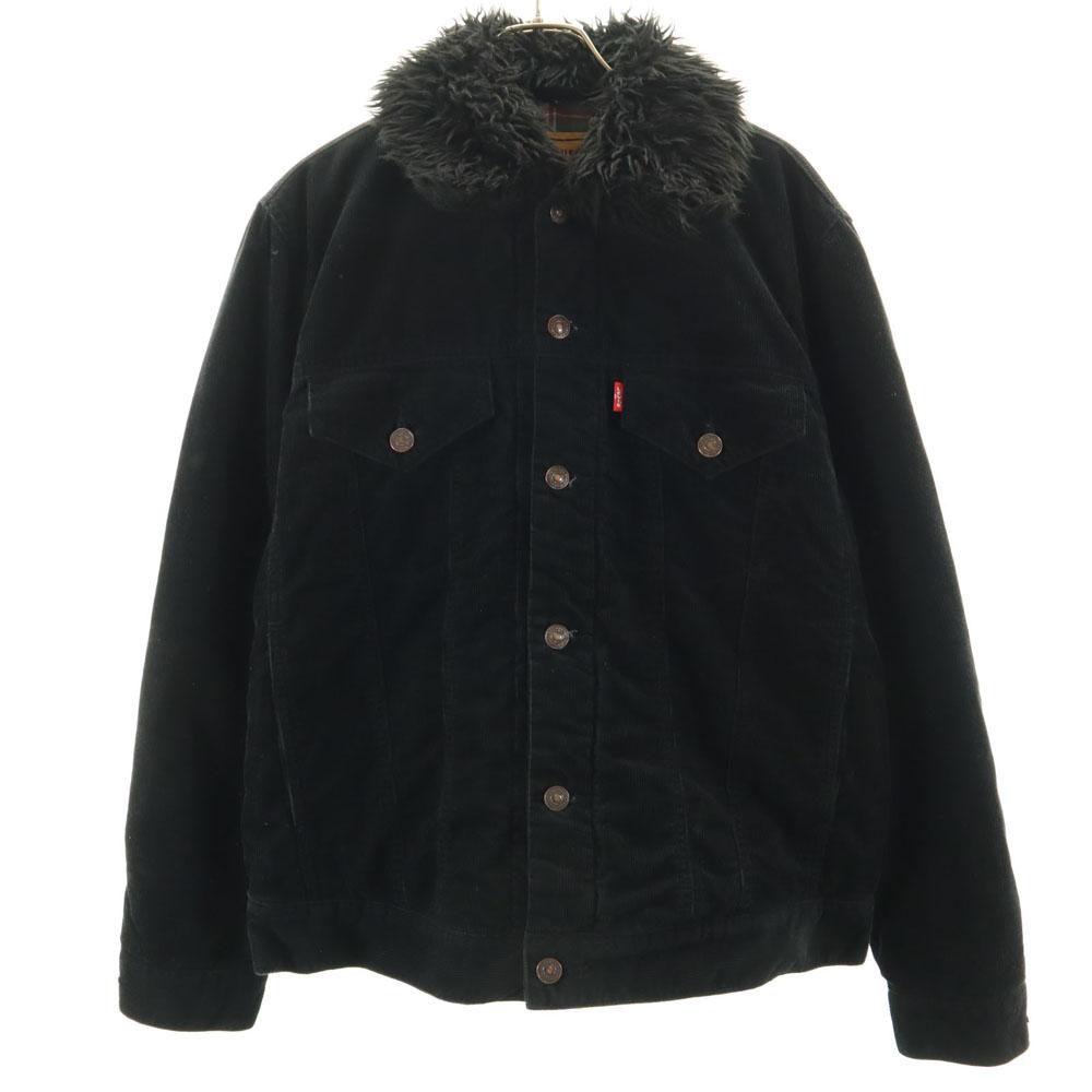 

Levi s Corduroy Trucker Jacket M black Filling into cotton Men s Used