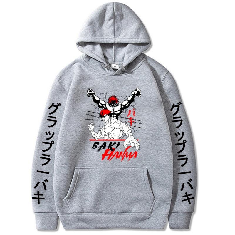 Hanma Baki Japanese Animation Hoodies Boys Harajuku Girls Pullover Fancy Music Gift Casual Loose Comfortable Sweatshirt