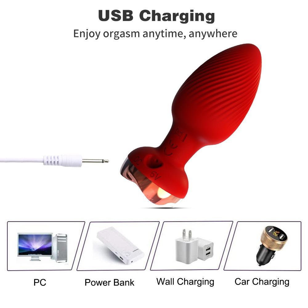 Rose Anal Vibrator For Women Dildo Butt Plug G spot Stimulator Wearable Vibrator For Men Prostate Massager Anal Beads Adult Toys
