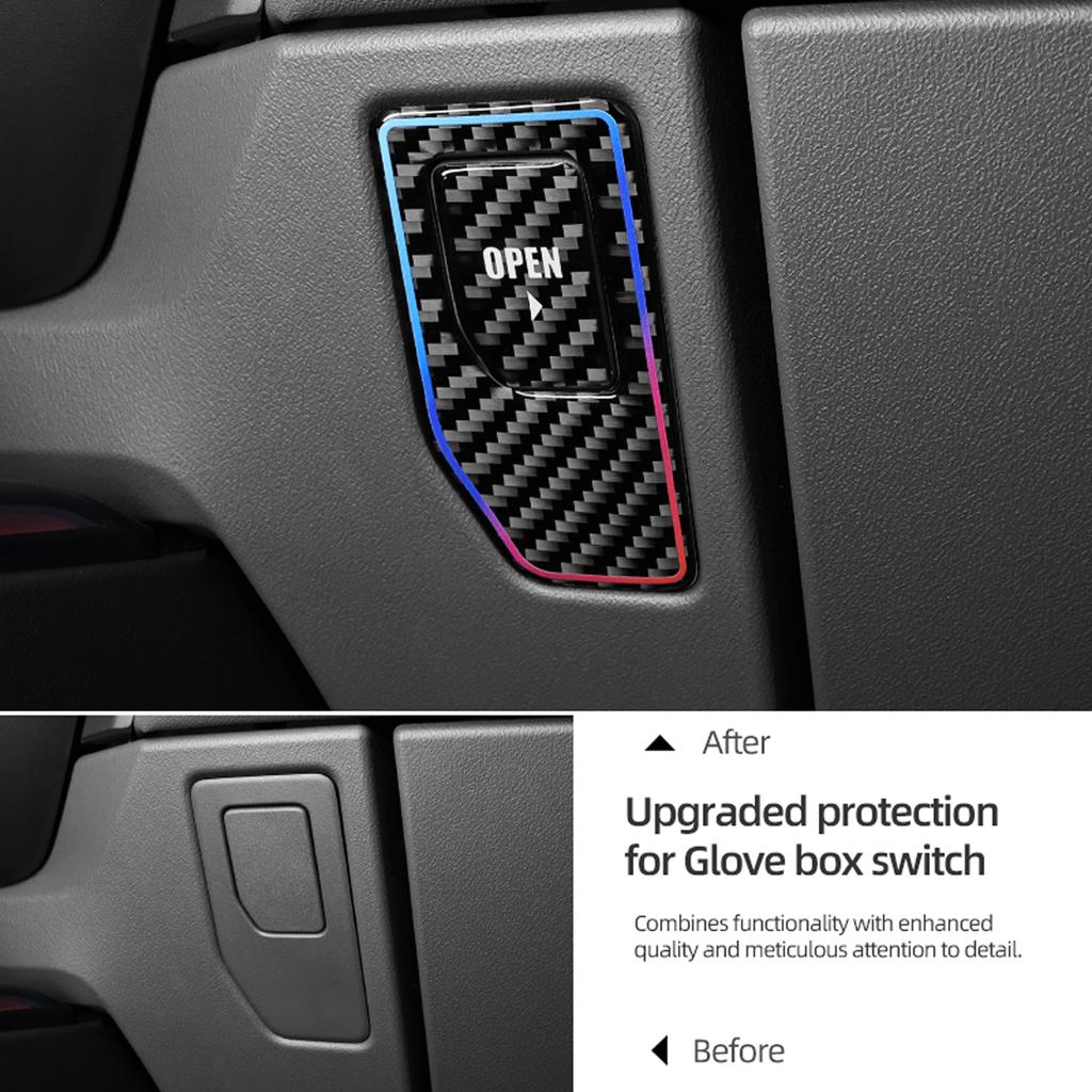 For BMW X3 G45 G48 2025- Carbon Fiber Dashboard Glove Box Switch Panel Trim Decor Sticker Car Interior Tuning Accessories