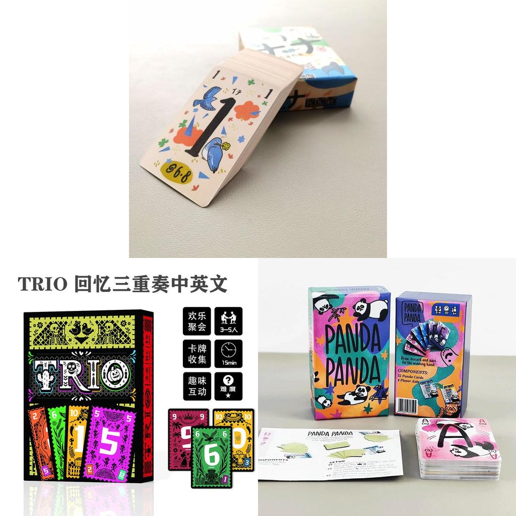 Trio Memory Card Game With Cardboard Material For Group Fun And Travel Entertainment