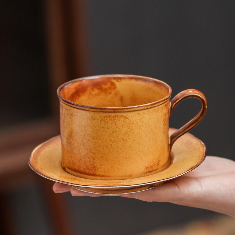 Ceramic Coffee Cup And Saucer Set High Value Afternoon Tea Latte Cup Mug