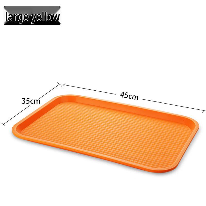Jingbaodi Large Yellow Plastic Serving Trays (10 Pack)