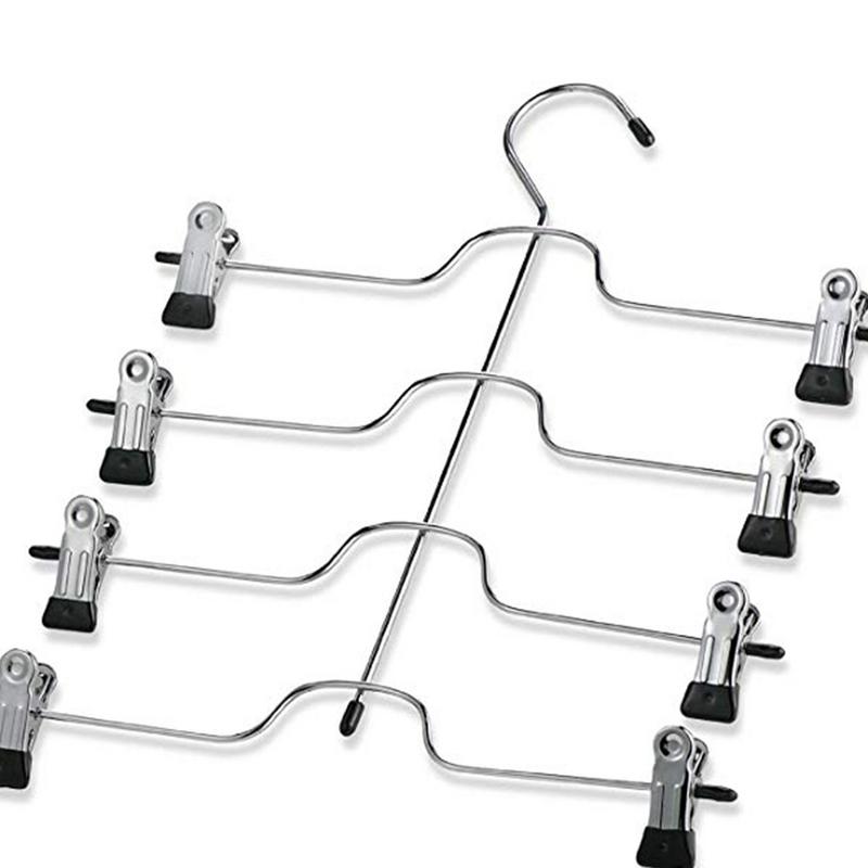 4 Layers Stainless Steel MultiFunctional Clothes Hangers Pants Storage Hangers Cloth Rack Multilayer Storage Cloth Hanger