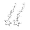 Long Star Fringe Dangle Earrings Party Sparkle Star Jewelry for Women Teen Girl