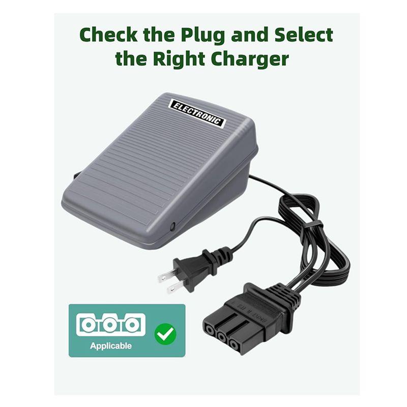 ABIY Compatible Foot Pedal Power Cord For Brother Models Jx2517 Lx3817 Xm2701 Xl2600 Lx3125 Lx2500 Xl5130 Gx37 Ls2400- US Plug