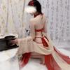 New sex underwear pure desire retro style Hanfu Dunhuang flying phoenix embroidery neck belly pocket Luo gauze skirt set