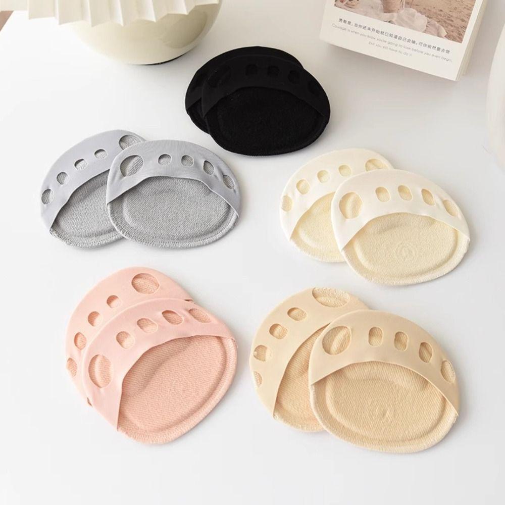 

Anti-Slip Open Five Toes Socks Ice Slik Invisible Half Socks Five Toes Forefoot Pad Sandals зелений