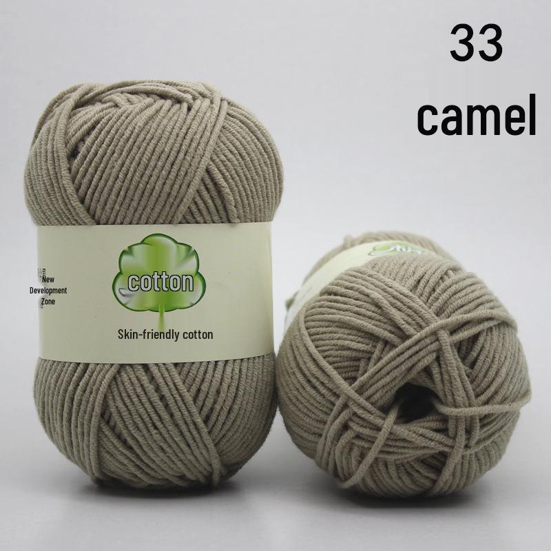 Combed 5-Ply Milk Cotton Yarn for DIY Knitting & Crochet - Medium-Thick Scarf & Blanket Material Pack