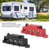 DC 12V-48V 250A Bus Bar Terminal Battery Power Distribution Block With Cover M8 Screw 4 for Automobile Boat RV Truck  2Pcs