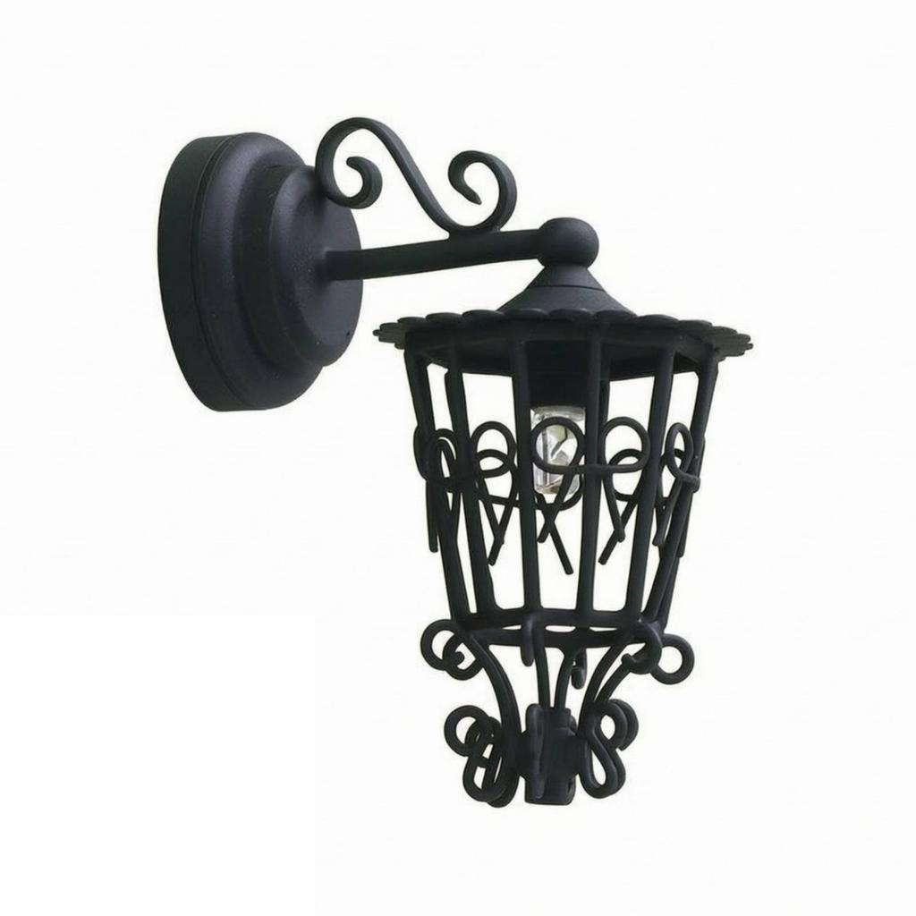 Alloy Miniature Lamp Decorative Dollhouse with Illumination Illuminated Display Light