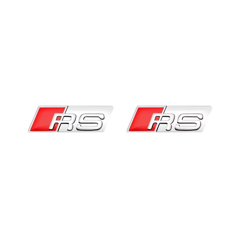 For  qwe12 3D Aluminum SLINE RS Badge Car Steering Wheel Sticker Auto Emblem Accessories TT RS3 RS4 RS5 RS6 RS7 RS8 Quattro SLINE