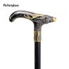 Golden Black Sika Deer Head Walking Cane Fashion Decorative Walking Stick Gentleman Elegant Cosplay Cane Knob Crosier 93cm