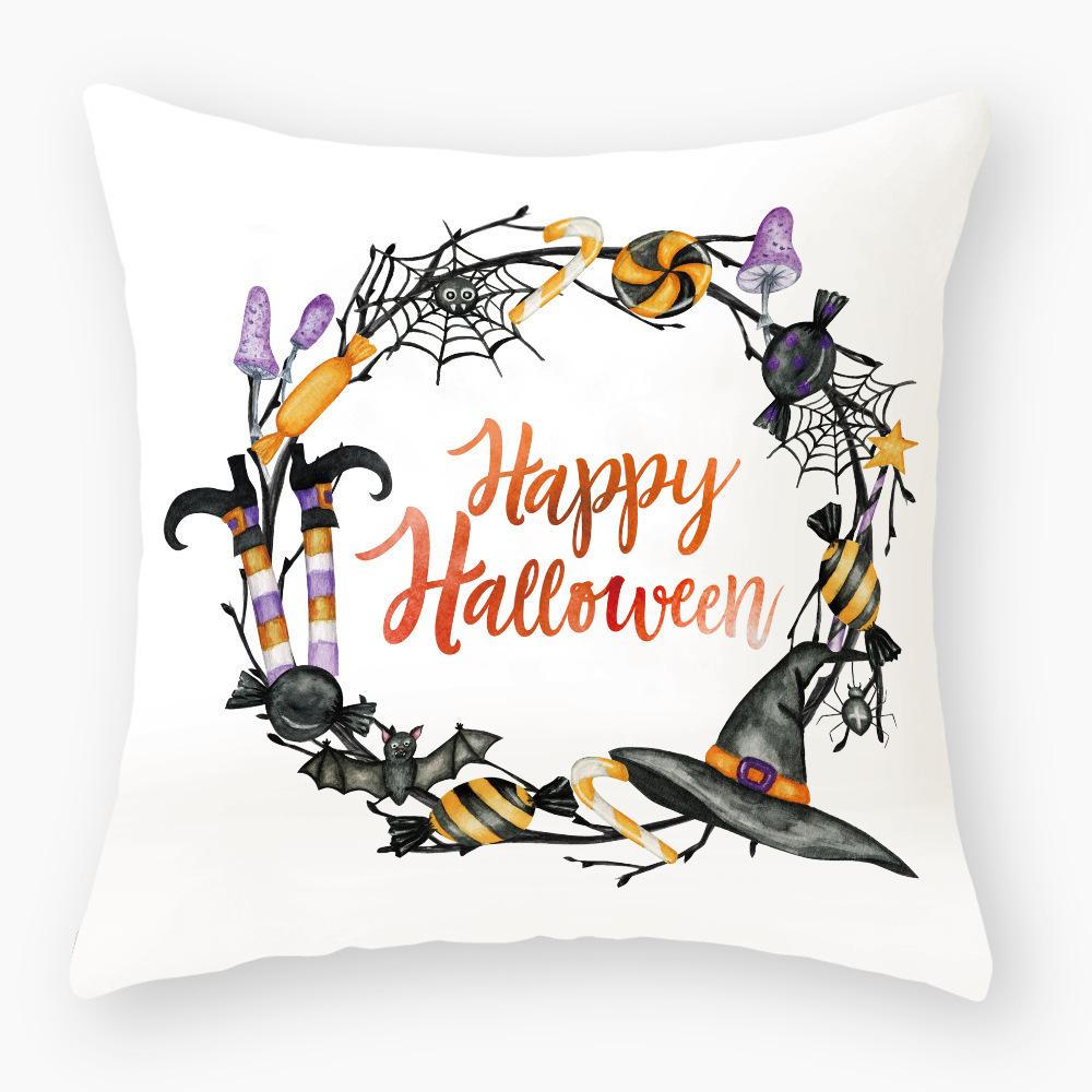 Home Products New Halloween Pillow Cover Nordic Letters Linen Sofa Cushion Office Cushion Cover
