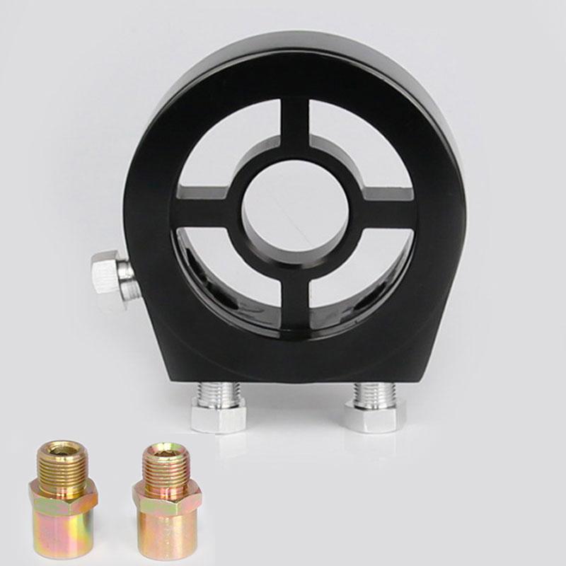 Universal Aluminum Oil Filter Sandwich Plate Adapter for Oil Pressure Temperature Gauge Kit Cooler Sensor Fit Car Auto Accessory